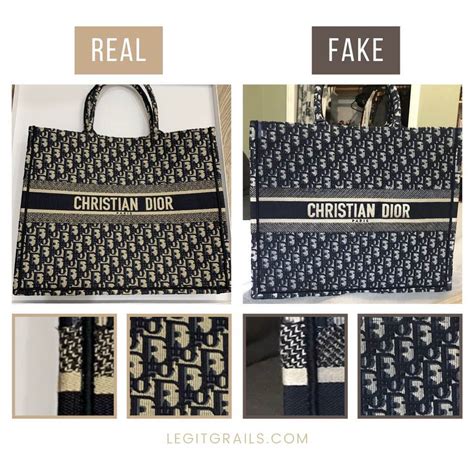 dior book tote fake vs real|Dior Book Tote false.